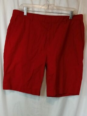36" jf j.ferrar Men's Bright Red Flat-Front Shorts Golf Preppy Summer Casual